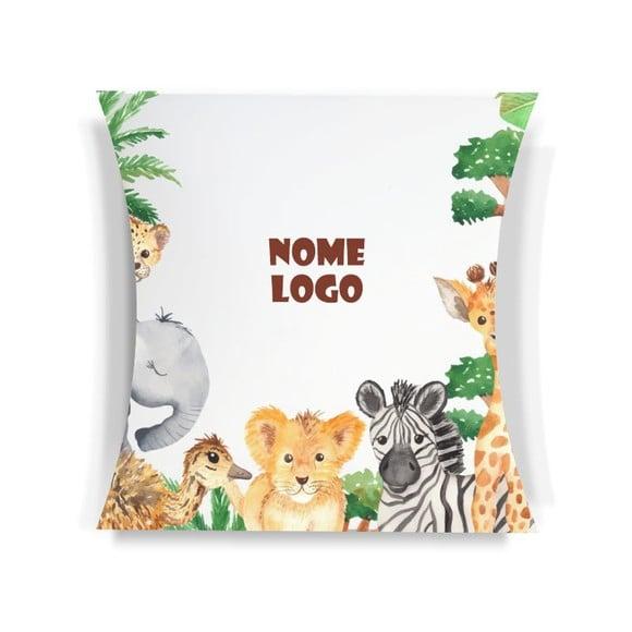 Caixa Travesseiro / Almofada Personalizada Kids Safari. M5