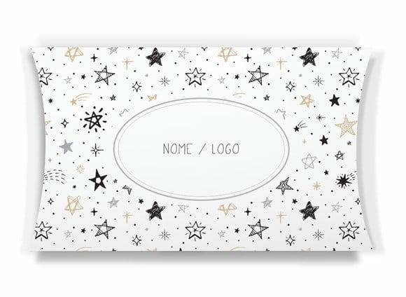 Caixa Travesseiro / Almofada Personalizada. Estrelas. Mod51