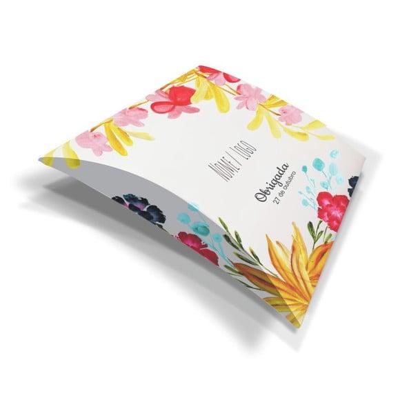 Caixa Travesseiro / Almofada Personalizada. Floral Mod77