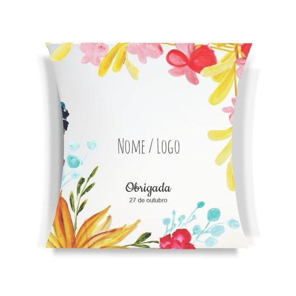 Caixa Travesseiro / Almofada Personalizada. Floral Mod77