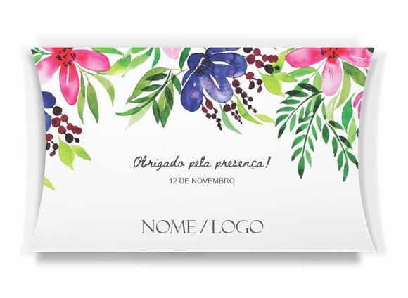 Caixa Travesseiro / Almofada Personalizada. Floral. Mod3