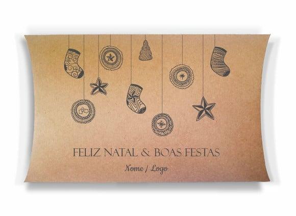 Caixa Travesseiro / Almofada Personalizada. Natal. Mod107