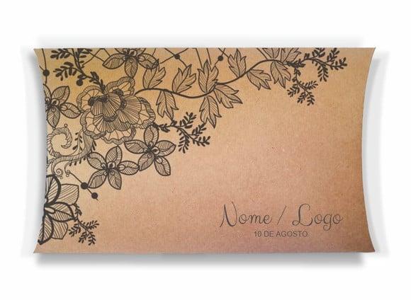 Caixa Travesseiro / Almofada Personalizada. Renda. Mod24