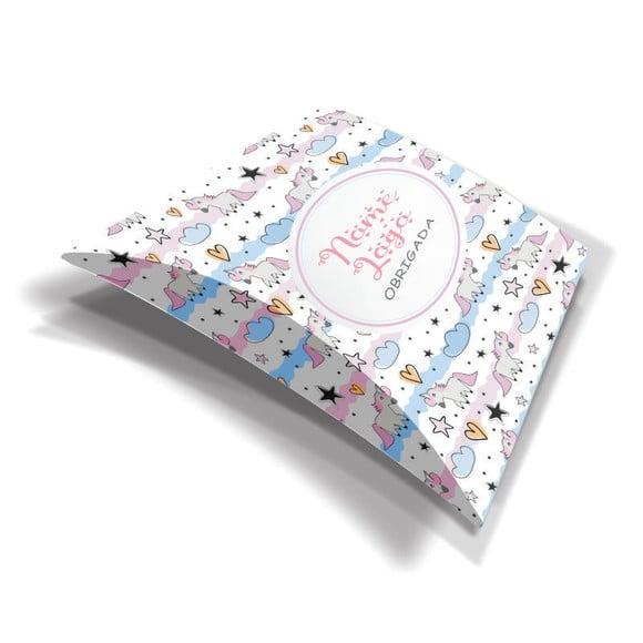 Caixa Travesseiro / Almofada Personalizada. Unicórnio. Mod26