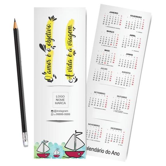 Card com Lápis e Borracha ou Caneta, Personalizado. M007