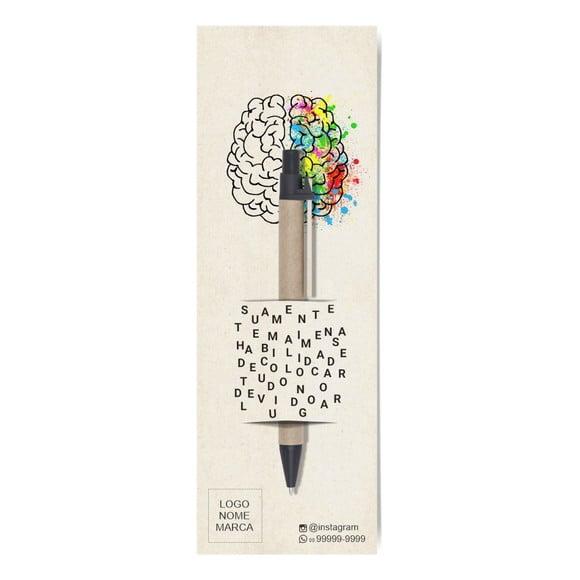 Card com Lápis e Borracha ou Caneta, Personalizado. M010.