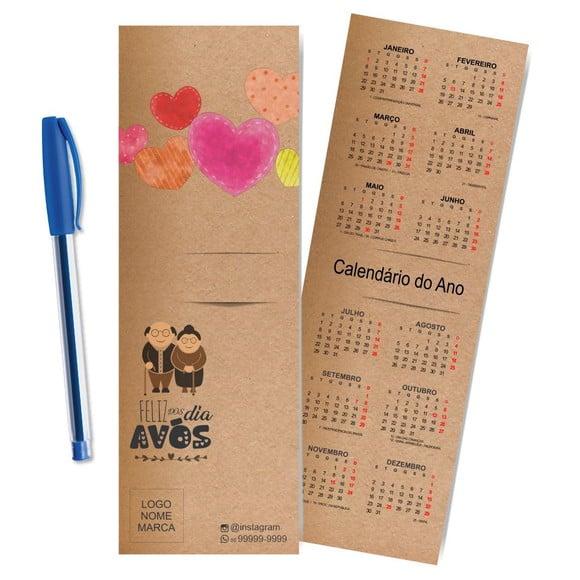 Card com Lápis e Borracha ou Caneta, Personalizado. M013
