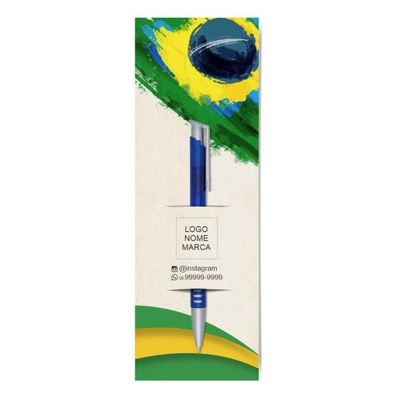 Card com Lápis e Borracha ou Caneta, Personalizado. M024.
