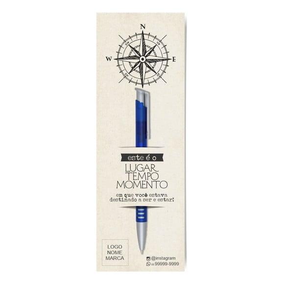 Card com Lápis e Borracha ou Caneta, Personalizado. M027