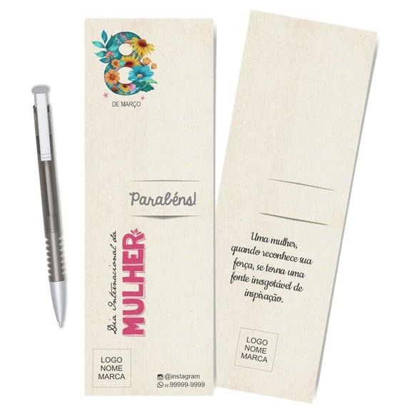 Card com Lápis e Borracha ou Caneta, Personalizado. M032