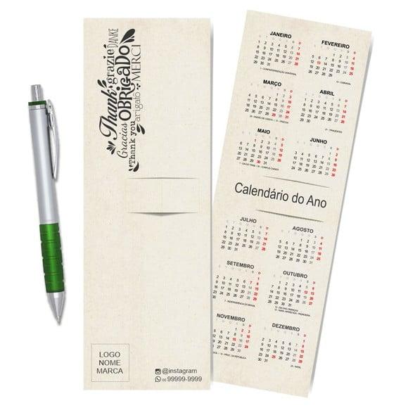 Card com Lápis e Borracha ou Caneta, Personalizado. M035.
