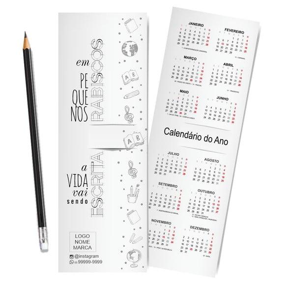 Card com Lápis e Borracha ou Caneta, Personalizado. M039.