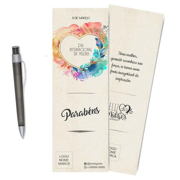 Card com Lápis e Borracha ou Caneta, Personalizado. M048