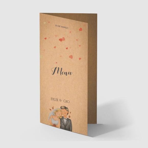 Cardápio / Menu Personalizado Casamento e Festas