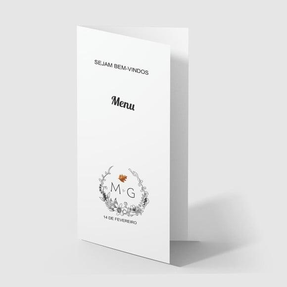 Cardápio / Menu Personalizado Casamento e Festas