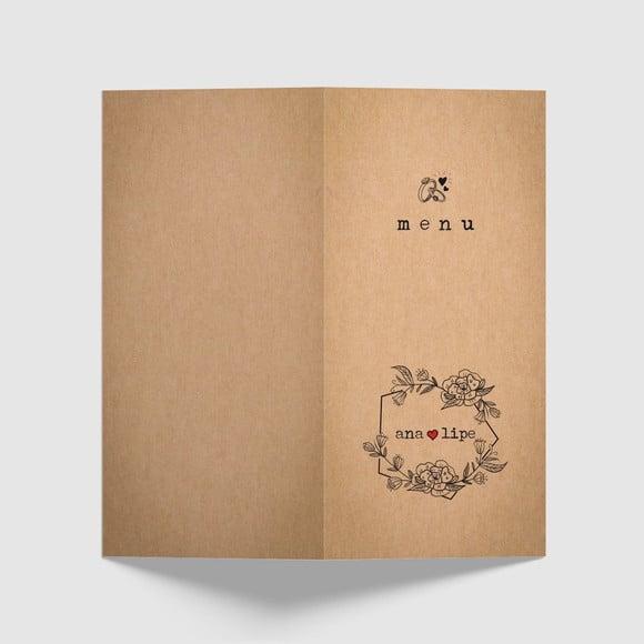 Cardápio / Menu Personalizado Casamento e Festas