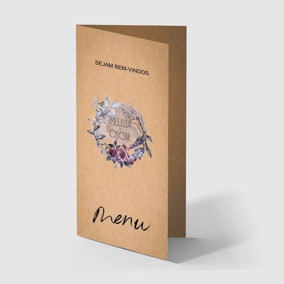 Cardápio / Menu Personalizado Casamento e Festas