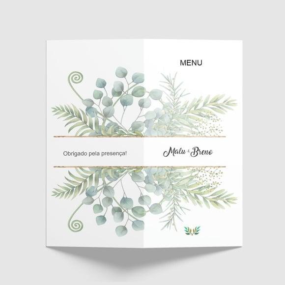 Cardápio / Menu Personalizado Casamento e Festas