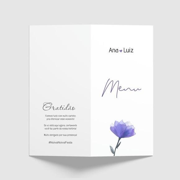 Cardápio / Menu Personalizado Casamento e Festas