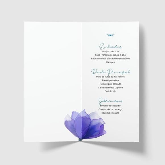 Cardápio / Menu Personalizado Casamento e Festas