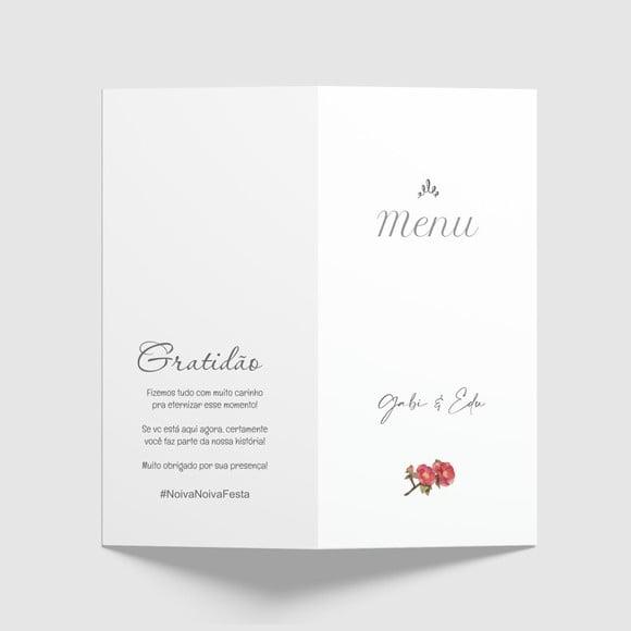Cardápio / Menu Personalizado Casamento e Festas