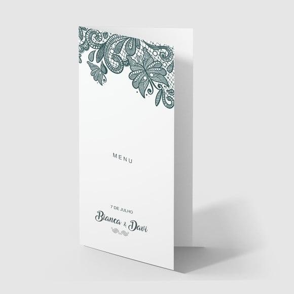 Cardápio / Menu Personalizado Casamento e Festas