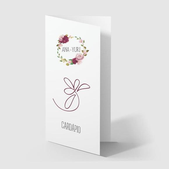 Cardápio / Menu Personalizado Casamento e Festas