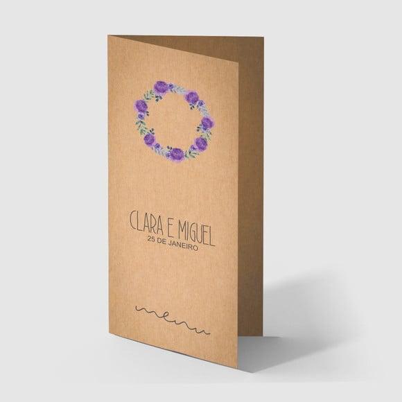 Cardápio / Menu Personalizado Casamento e Festas