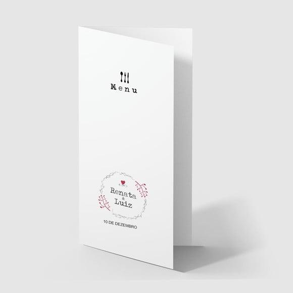 Cardápio / Menu Personalizado Casamento e Festas