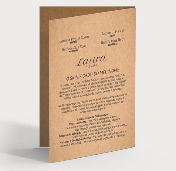 Cartão Batismo Personalizado c/ Aplique Sabonete Flor.