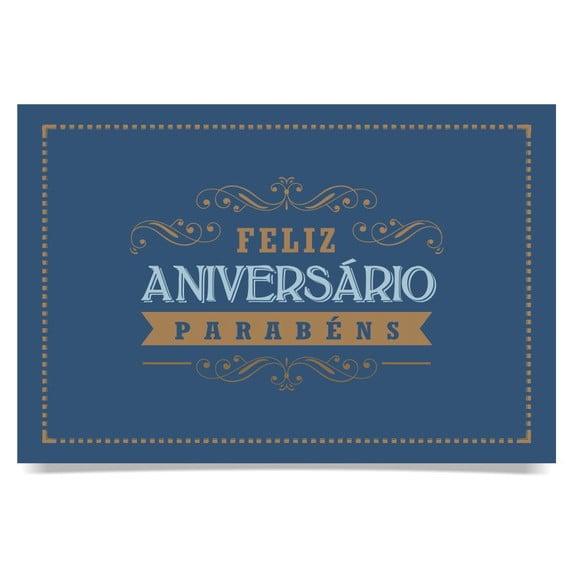 Cartão de Aniversário Personalizado. 10x15cm. Pct. c/ 12un