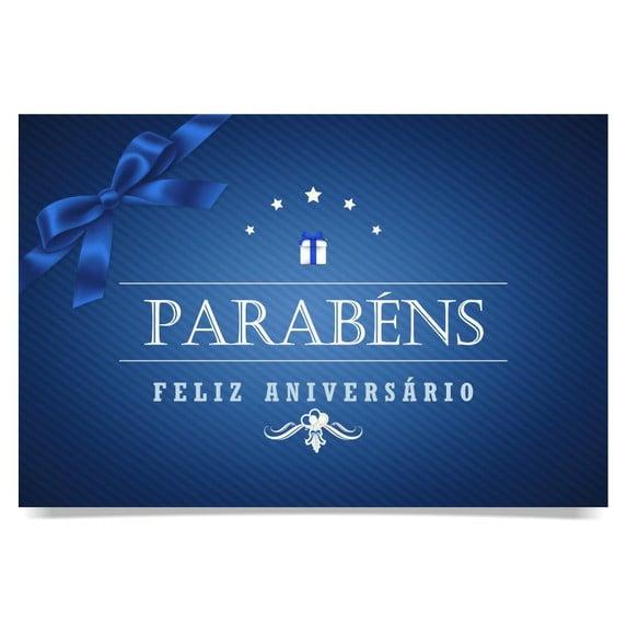 Cartão de Aniversário Personalizado. 10x15cm. Pct. c/ 12un