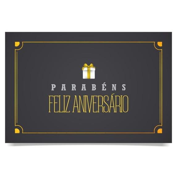 Cartão de Aniversário Personalizado. 10x15cm. Pct. c/ 12un
