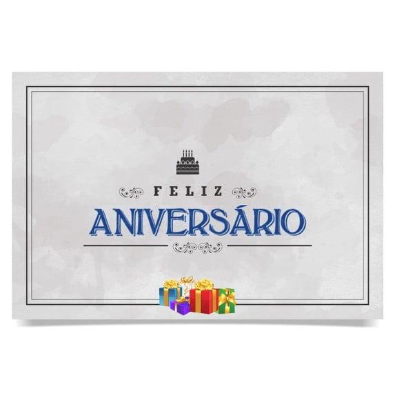Cartão de Aniversário Personalizado. 10x15cm. Pct. c/ 12un