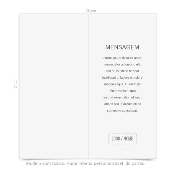Cartão de Aniversário Personalizado. 10x21cm. Pct. c/ 12un
