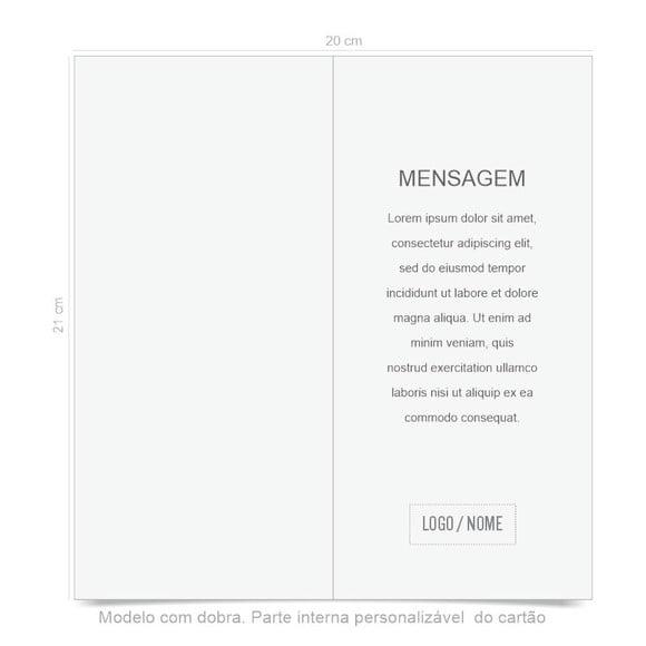 Cartão de Aniversário Personalizado. 10x21cm. Pct. c/ 12un