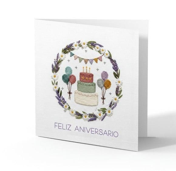 Cartão de Aniversário Personalizado. 15x15cm. Pct. c/ 12un