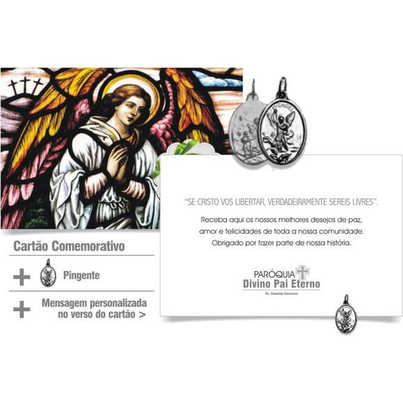 CARTÃO DE FELICITAÇÕES PERSONALIZADO + PINGENTE + ENVELOPE.