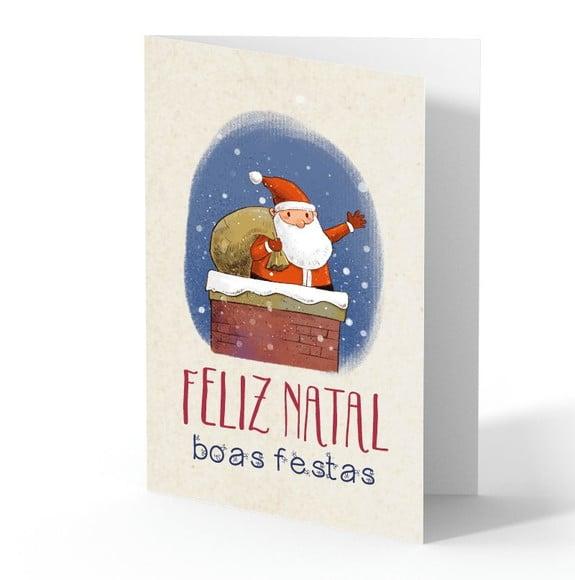 Cartão de Natal Person. com Dobra, Reciclado + Cor 40-005
