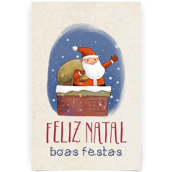 Cartão de Natal Person. com Dobra, Reciclado + Cor 40-005