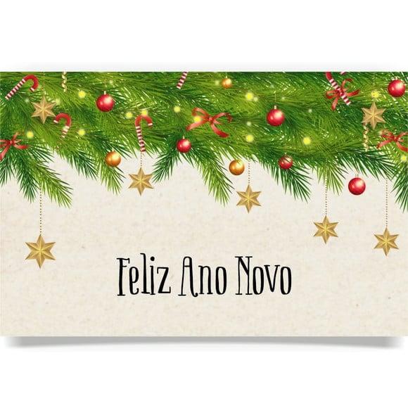 Cartão de Natal Person. com Dobra, Reciclado + Cor 40-008