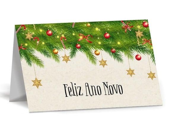 Cartão de Natal Person. com Dobra, Reciclado + Cor 40-008