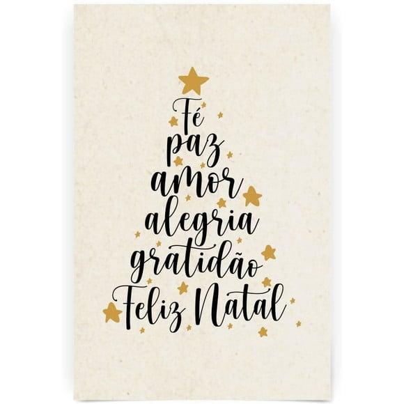 Cartão de Natal Person. com Dobra, Reciclado + Cor 40-013