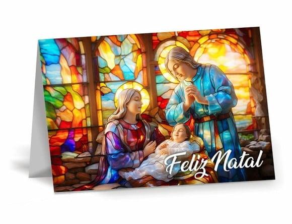 Cartão de Natal Personalizado com Dobra