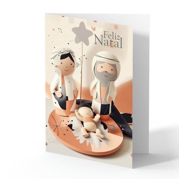 Cartão de Natal Personalizado com Dobra