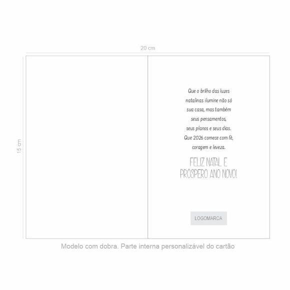 Cartão de Natal Personalizado com Dobra