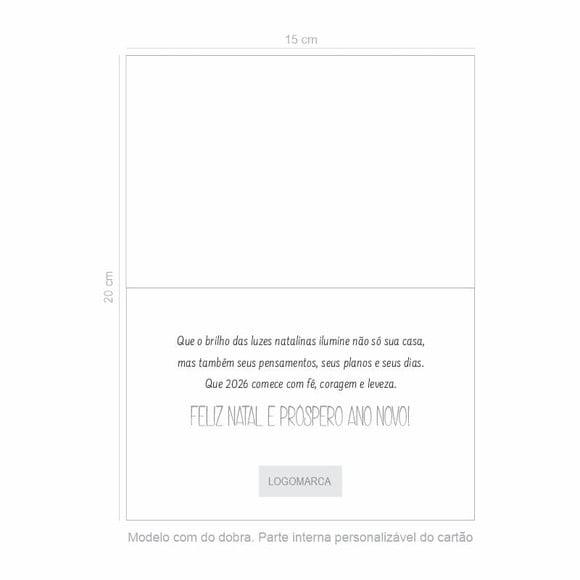 Cartão de Natal Personalizado com Dobra