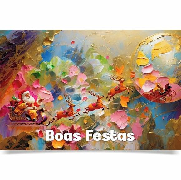 Cartão de Natal Personalizado com Dobra