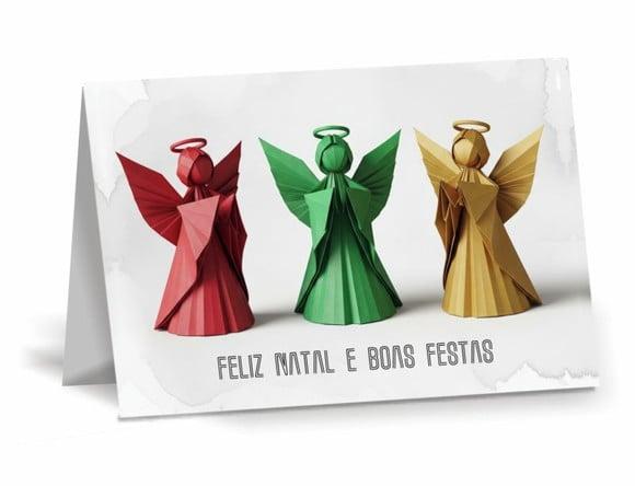 Cartão de Natal Personalizado com Dobra