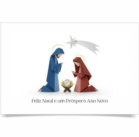 Cartão de Natal Personalizado com Dobra